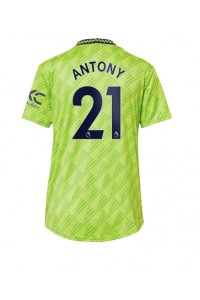 Manchester United Antony #21 Fotballdrakt Tredje Klær Dame 2022-23 Korte ermer